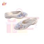 Women Cotton 7 Colors Embroidered Flat Slippers Summer Shoes - Image 4