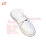 Women's Summer Fashion Leather Flat Casual White Shoes/Half Slippers - Image 4