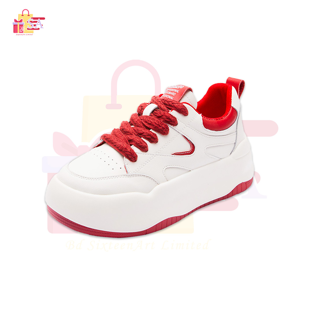 Website Top quality leather stylist shoes white comfortable durable other trendy women's casual shoes - Image 1