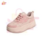 Leather Platform Wedge Sneaker Chunky Casual Vulcanize Comfy Fashion