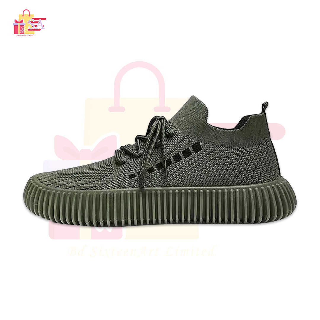 Website Men’s Fashion Green Sneakers Walking Shoes - Image 1