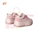 Leather Platform Wedge Sneaker Chunky Casual Vulcanize Comfy Fashion - Image 4