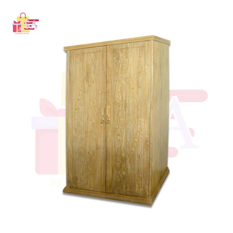 Classic Plain Wooden Almirah with Double Doors