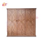 Elegant Classic Wooden 3-Door Almirah with Carved Design | চিটাগাং সেগুন কাঠের ৩ পার্টের আলমারি | 3 PALLA ALMIRAH