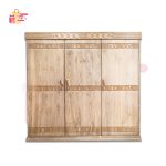 Classic Wooden 3-Door Almirah | চিটাগাং সেগুন কাঠের ৩ পার্টের আলমারি | 3 PALLA ALMIRAH