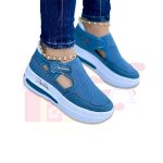 Ladies Casual Blue Breathable Sneakers - Image 2