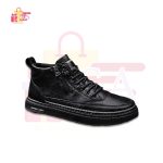 Pu-Leather Black Boots for Men Winter Sneakers