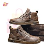 Pu-Leather Brown Boots for Men Winter Sneakers - Image 5