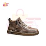 Pu-Leather Brown Boots for Men Winter Sneakers