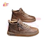 Pu-Leather Brown Boots for Men Winter Sneakers - Image 3