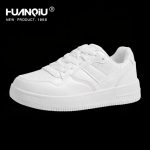 Classic all-white low-top sneakers