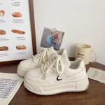 White Chunky Platform Sneakers