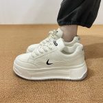 White Chunky Platform Sneakers